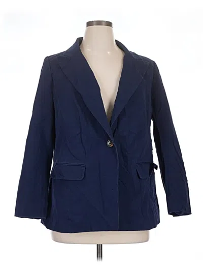 Pre-owned Eloquii Blazer Jacket In Blue