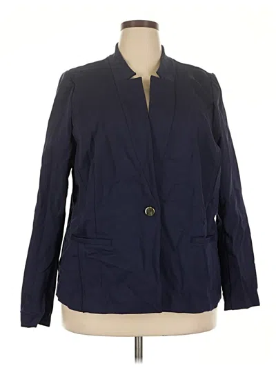 Pre-owned Eloquii Blazer Jacket In Blue