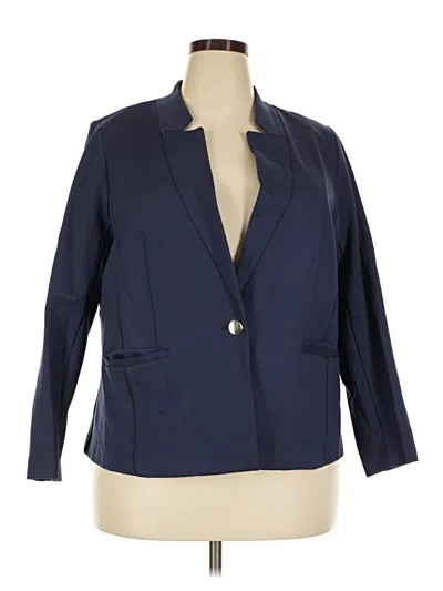 Pre-owned Eloquii Blazer Jacket In Blue