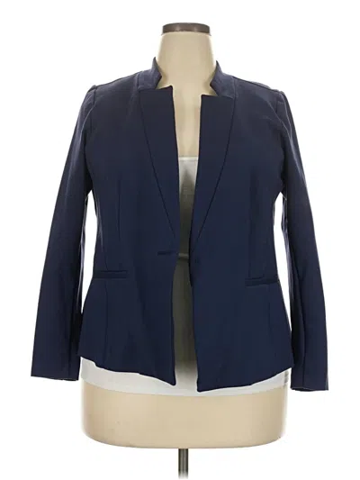 Pre-owned Eloquii Blazer Jacket In Blue
