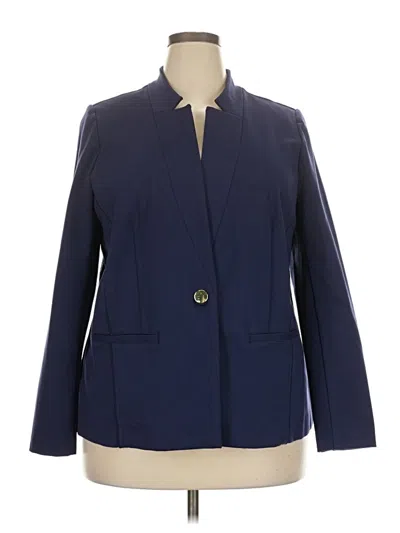 Pre-owned Eloquii Blazer Jacket In Blue