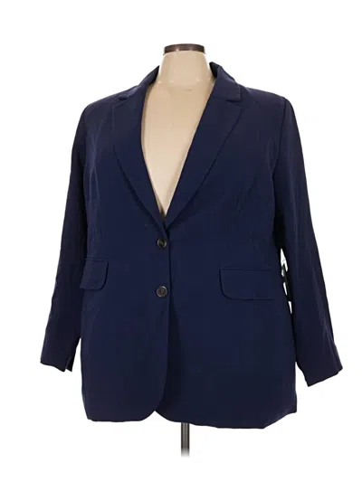 Pre-owned Eloquii Blazer Jacket In Blue