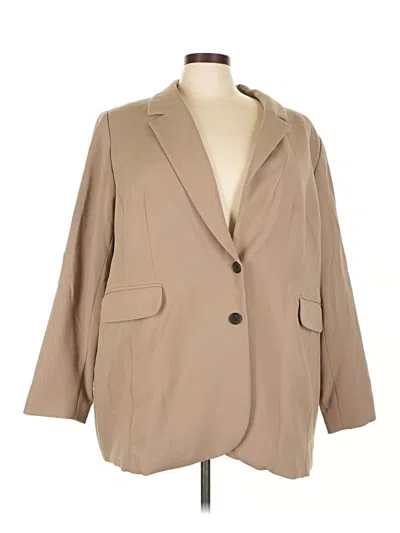 Pre-owned Eloquii Blazer Jacket In Brown