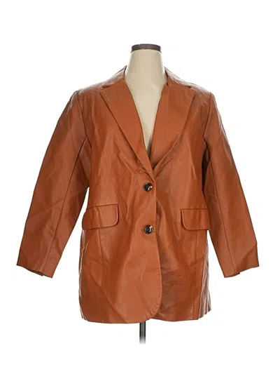 Pre-owned Eloquii Blazer Jacket In Brown