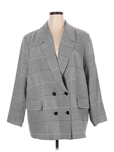 Pre-owned Eloquii Blazer Jacket In Gray