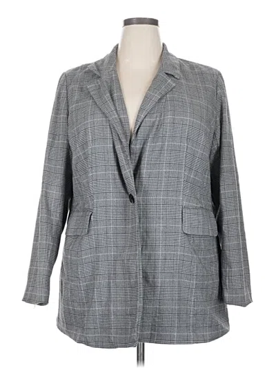 Pre-owned Eloquii Blazer Jacket In Gray