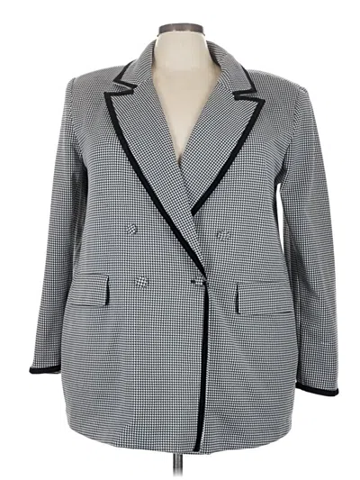 Pre-owned Eloquii Blazer Jacket In Gray