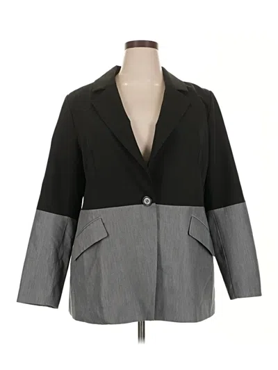 Pre-owned Eloquii Blazer Jacket In Gray