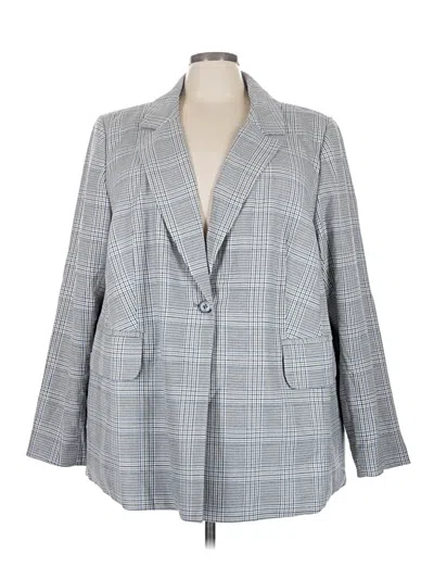 Pre-owned Eloquii Blazer Jacket In Gray