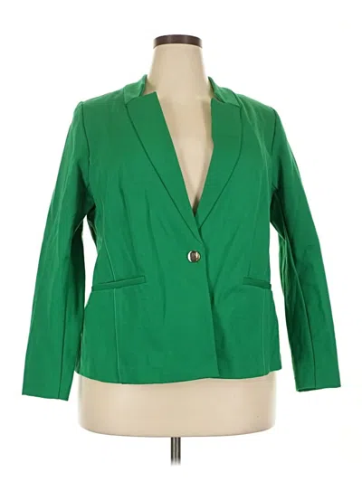 Pre-owned Eloquii Blazer Jacket In Green