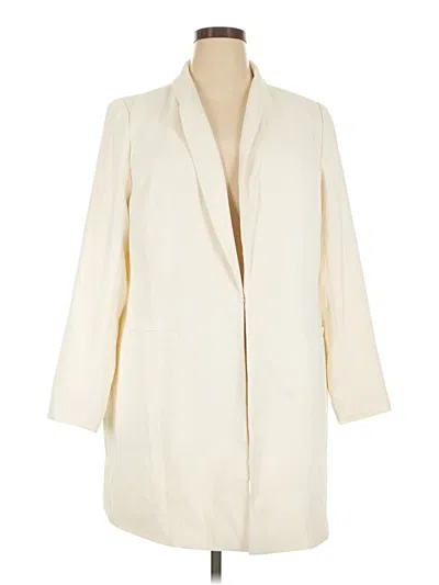 Pre-owned Eloquii Blazer Jacket In Ivory