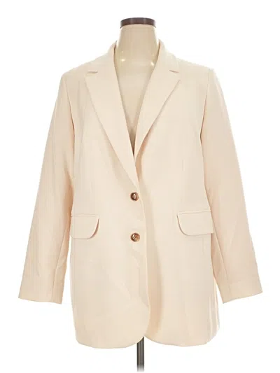 Pre-owned Eloquii Blazer Jacket In Ivory