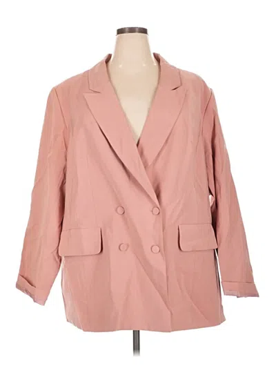 Eloquii Blazer Jacket In Pink