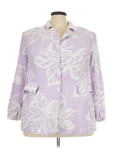 Pre-owned Eloquii Blazer Jacket In Purple