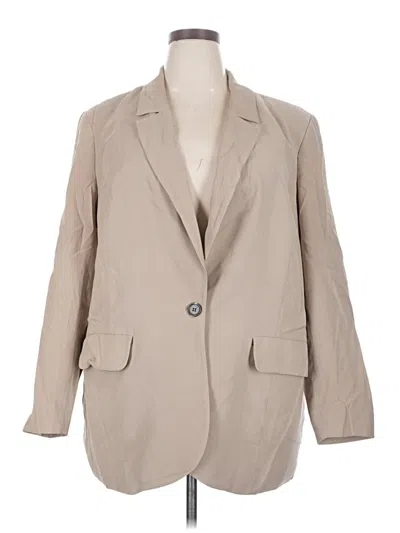 Pre-owned Eloquii Blazer Jacket In Tan