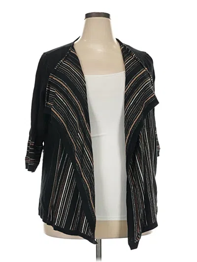 Pre-owned Eloquii Cardigan Sweater In Black