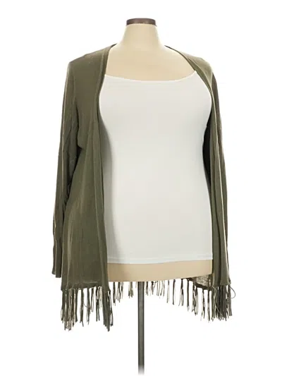 Pre-owned Eloquii Cardigan Sweater In Green