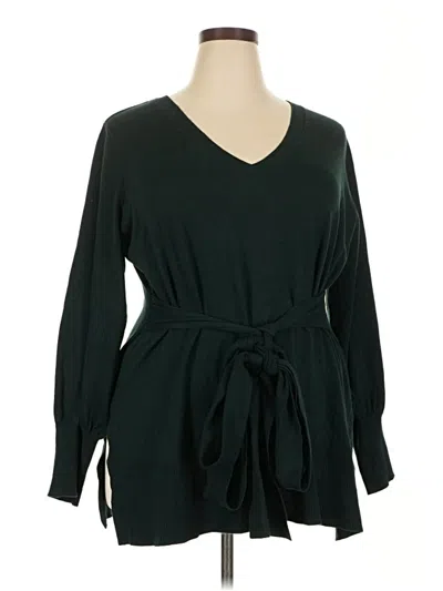 Pre-owned Eloquii Cardigan Sweater In Green