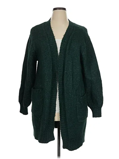 Pre-owned Eloquii Cardigan Sweater In Green