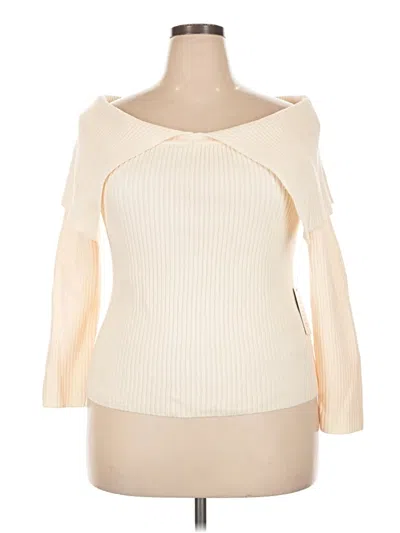 Eloquii Cardigan Sweater In Ivory