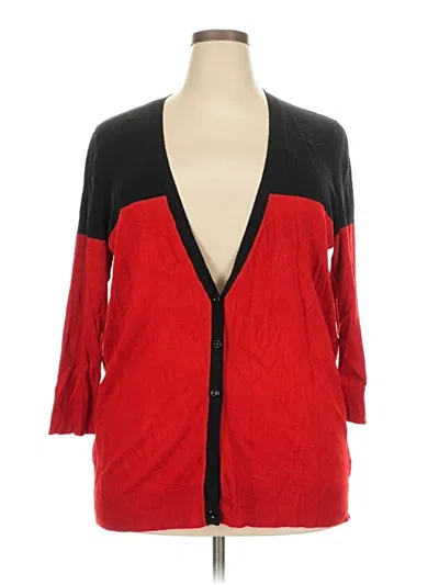 Pre-owned Eloquii Cardigan Sweater In Red