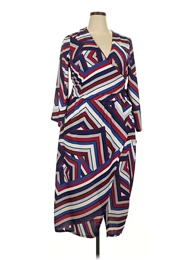 Pre-owned Eloquii Casual Dress In Blue