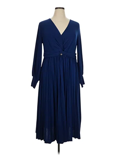 Pre-owned Eloquii Casual Dress In Blue