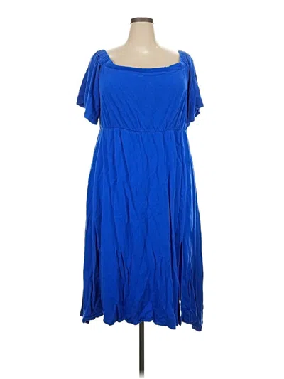 Pre-owned Eloquii Casual Dress In Blue