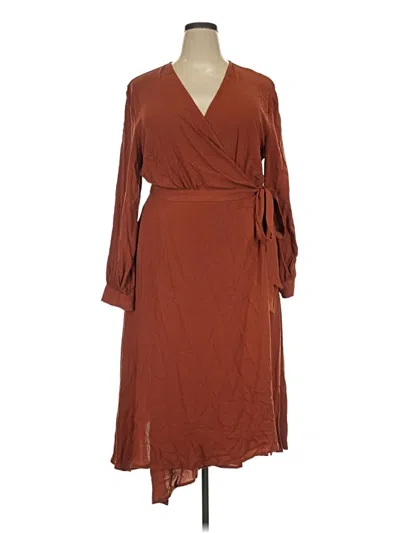 Pre-owned Eloquii Casual Dress In Brown