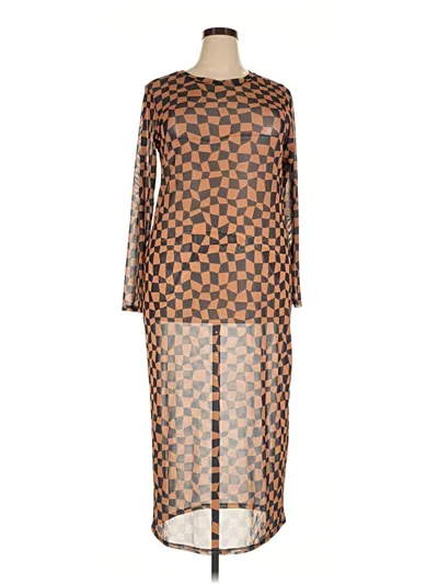 Pre-owned Eloquii Casual Dress In Brown