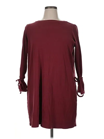 Pre-owned Eloquii Casual Dress In Burgundy