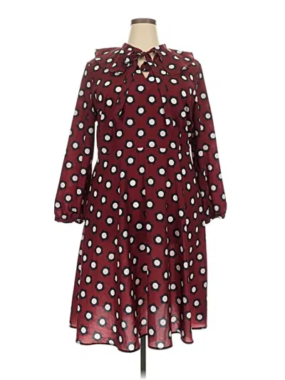 Pre-owned Eloquii Casual Dress In Burgundy