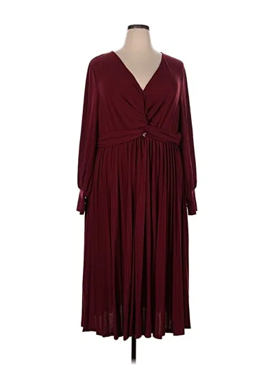 Pre-owned Eloquii Casual Dress In Burgundy