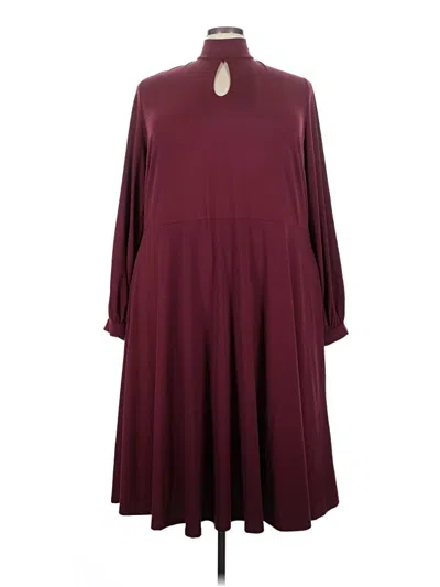 Pre-owned Eloquii Casual Dress In Burgundy