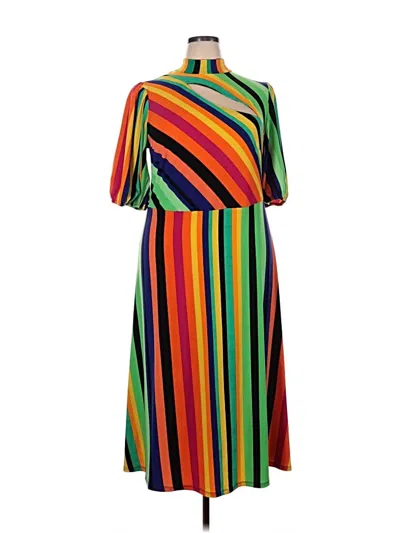 Pre-owned Eloquii Casual Dress In Green