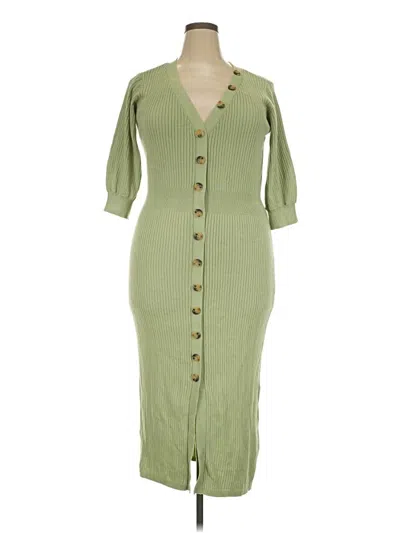 Pre-owned Eloquii Casual Dress In Green