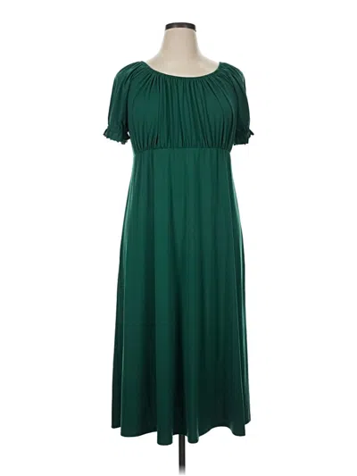 Pre-owned Eloquii Casual Dress In Green