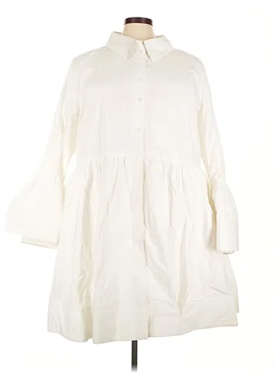 Pre-owned Eloquii Casual Dress In Ivory