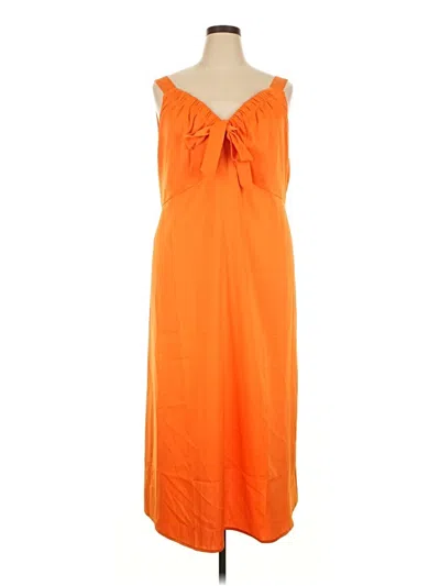 Pre-owned Eloquii Casual Dress In Orange