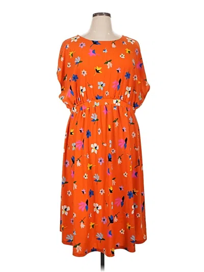 Pre-owned Eloquii Casual Dress In Orange