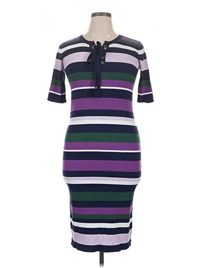 Pre-owned Eloquii Casual Dress In Purple