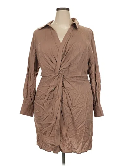 Pre-owned Eloquii Casual Dress In Tan