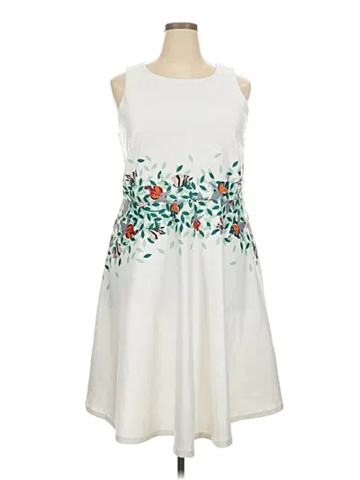 Pre-owned Eloquii Casual Dress In White