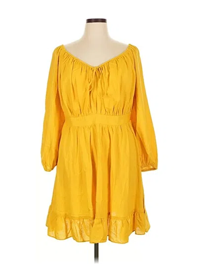 Pre-owned Eloquii Casual Dress In Yellow