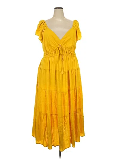 Pre-owned Eloquii Casual Dress In Yellow
