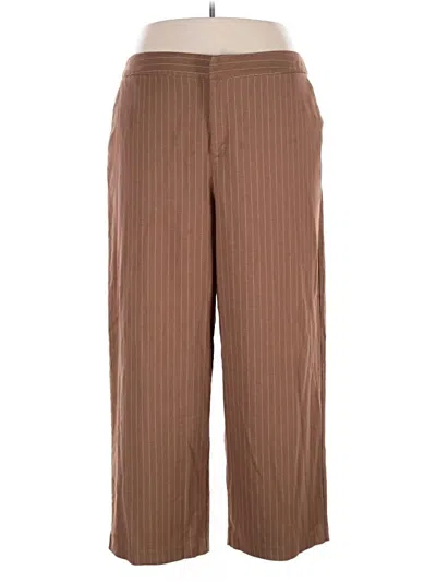 Pre-owned Eloquii Casual Pants In Brown