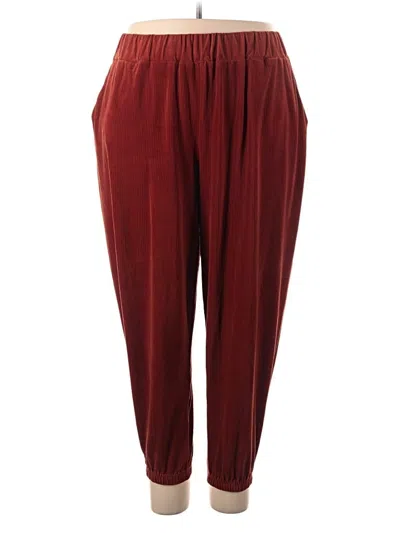Pre-owned Eloquii Casual Pants In Burgundy
