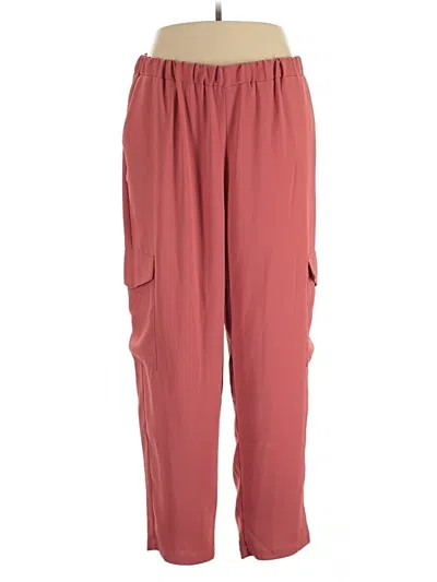 Pre-owned Eloquii Casual Pants In Burgundy