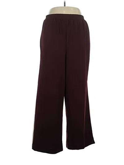 Pre-owned Eloquii Casual Pants In Burgundy