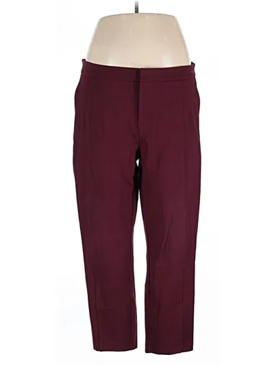 Pre-owned Eloquii Casual Pants In Burgundy